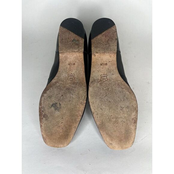 enzo angiolini shoes Women Size 9.5M Black Leather Flats - Picture 10 of 12